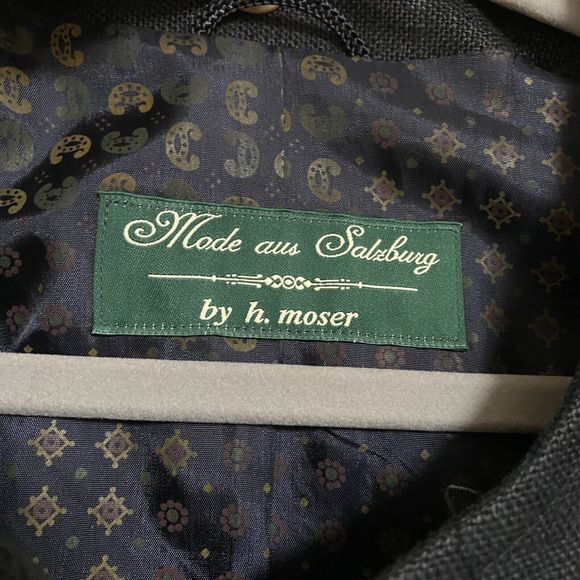 H Moser Linen Blazer Jacket Size 36 Mode Aus‎ Salzburg Austrian Antler Edelweiss - Picture 5 of 12
